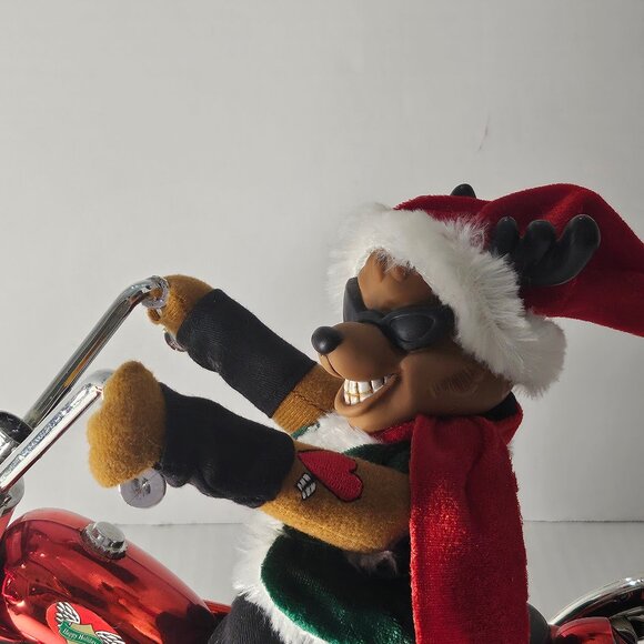 Dan Dee Reindeer Chopper Motorcycle Sound Lights Plays Grandma Got Run Over - Picture 4 of 12